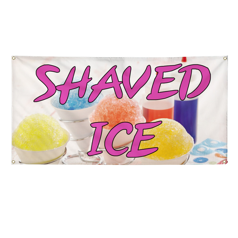 Vinyl Banner Multiple Sizes Shaved Ice Outdoor Advertising Printing M Outdoor
