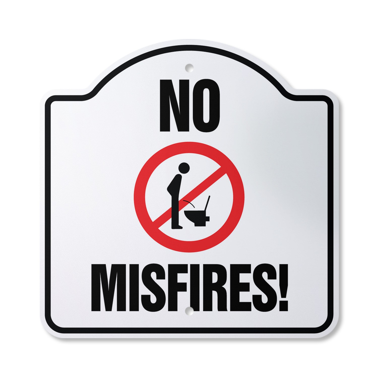 No Misfires Plastic Sign Novelty Gift Funny Joke Gag Road Garage
