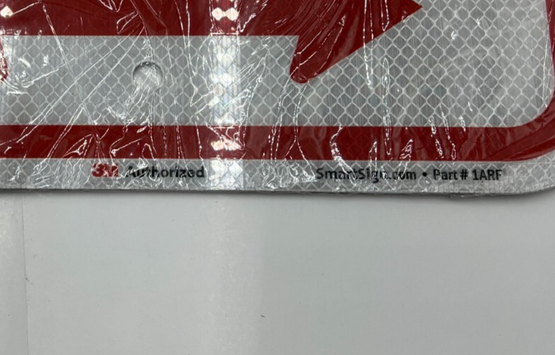 (QTY 2) SmartSign 1ARF « No Parking Any Time » Sign 12&Prime; x 18&Prime; 3M Metal White Red