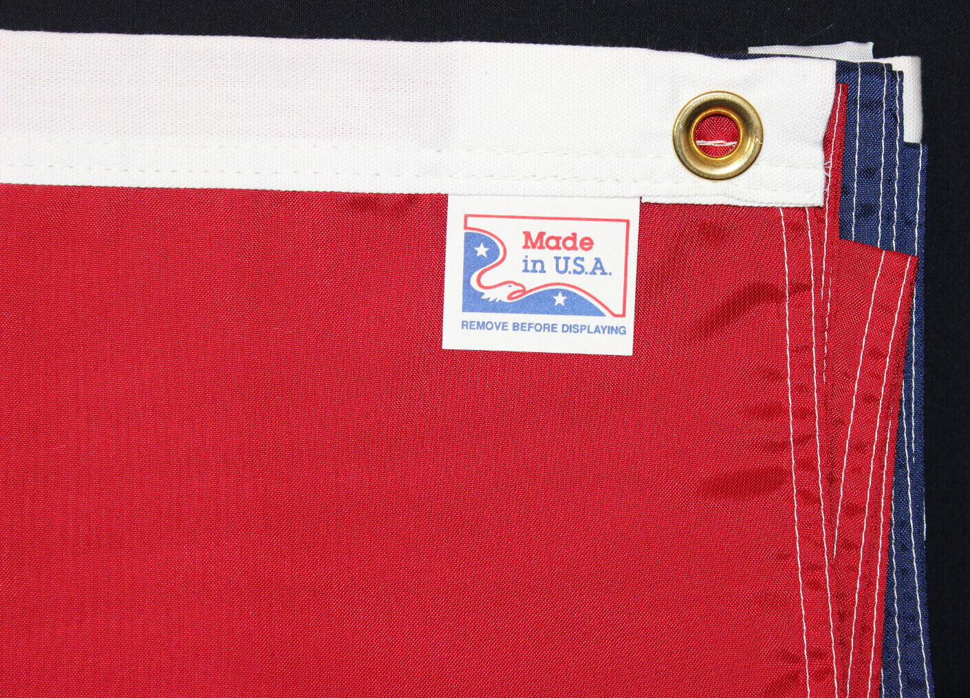 3 x5 Nylon SALE Horizontal Message Flag Red, White, Blue MADE IN USA