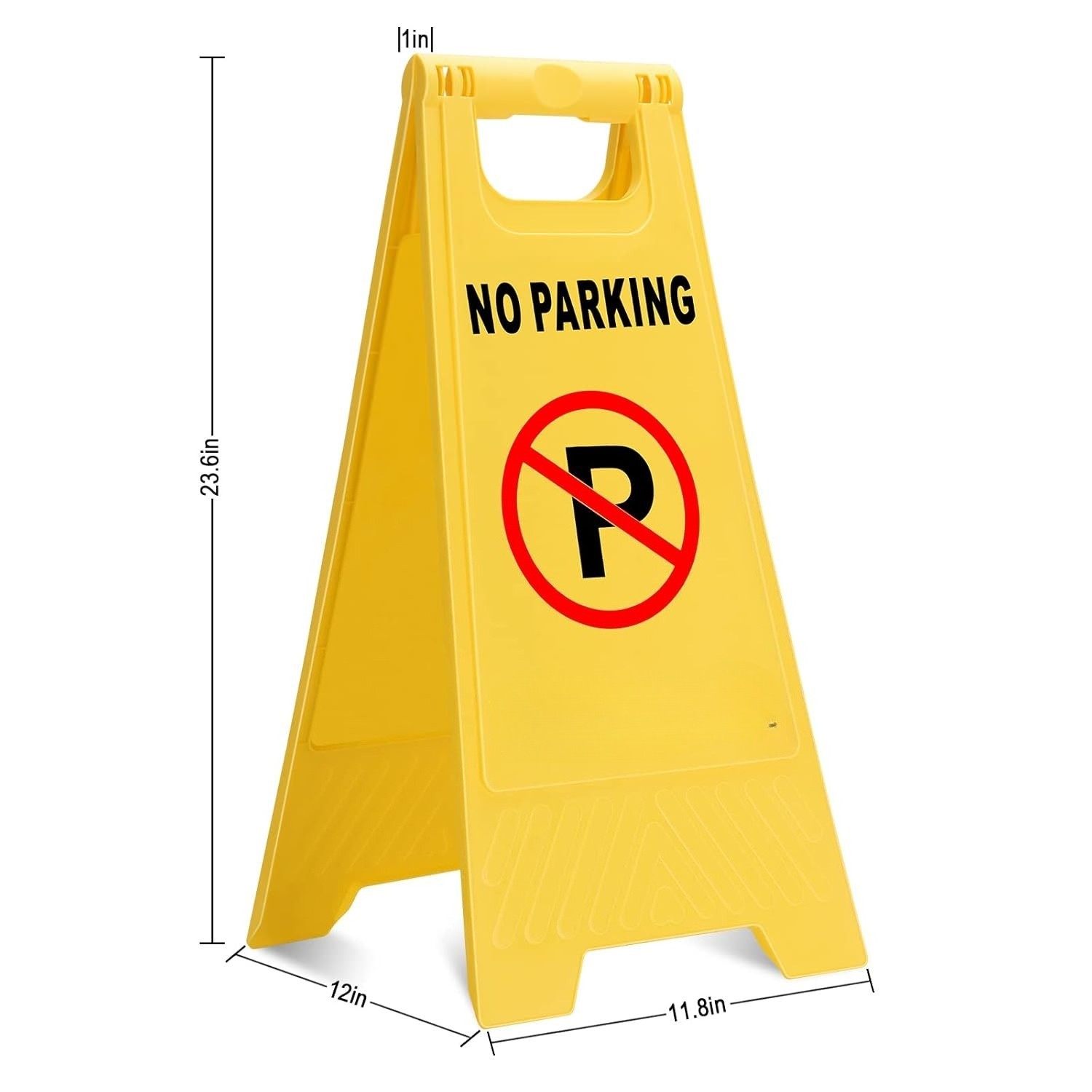 Outdoor No Parking Signs 2/4 Pack, Two-Sided Folding Floor Sign with Symbol, Inc
