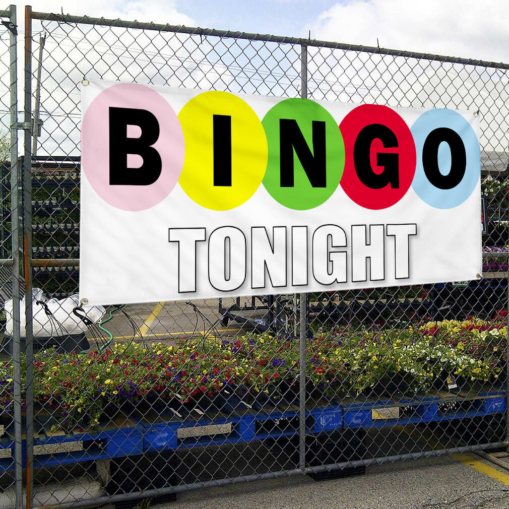 Vinyl Banner Multiple Sizes Bingo Tonight Business Business Fundraising Outdoor
