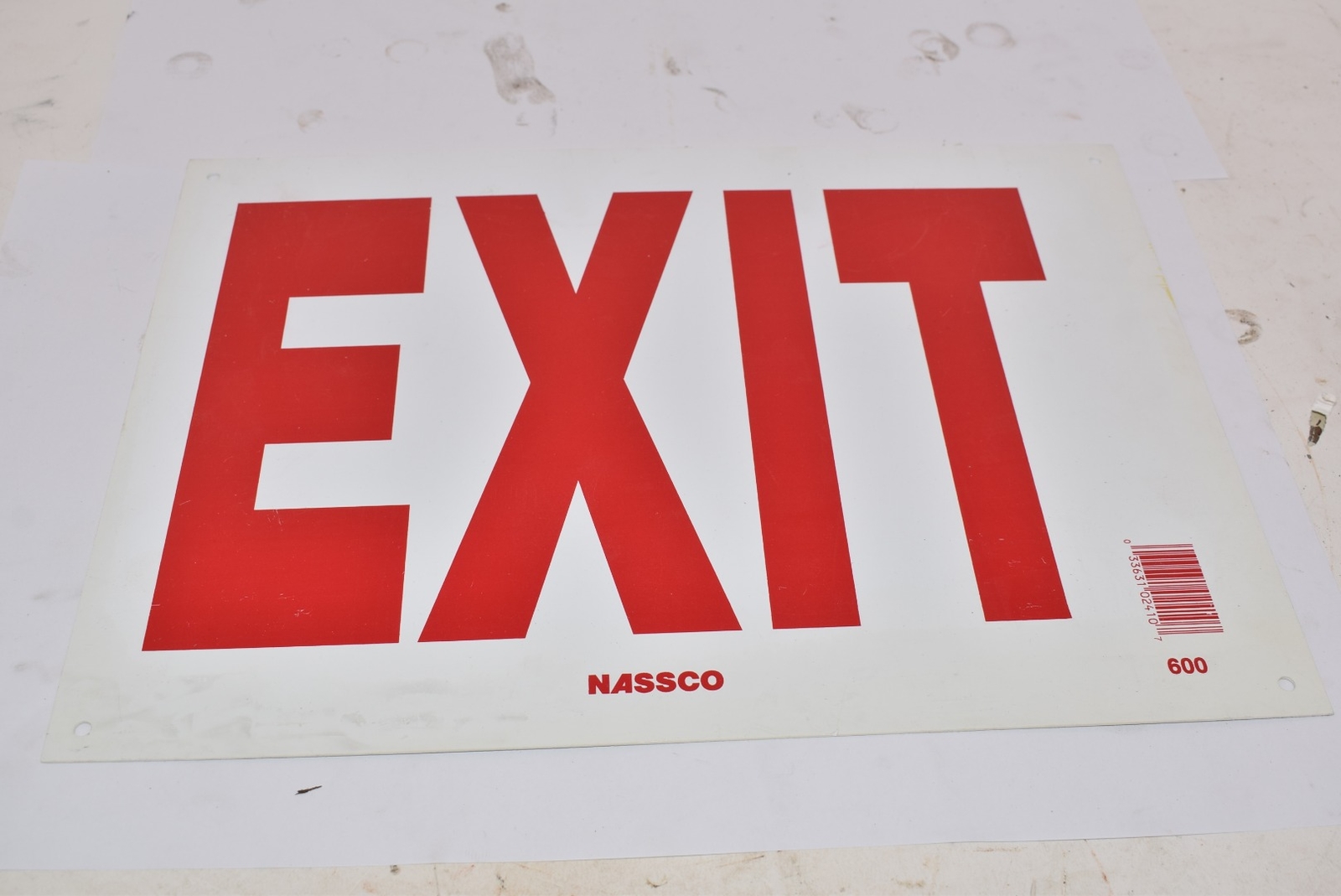 Lot of 3 NEW Nassco Exit Signs, Polyester, 14 » W 10 » H