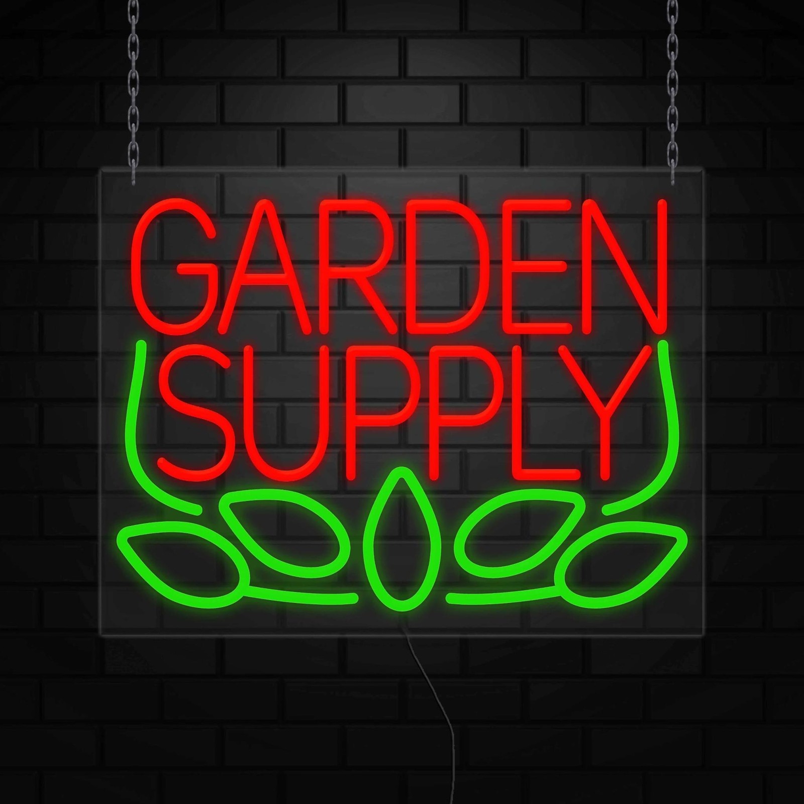 Garden Supply Neon Sign for Retail Displays | LED Flex Neon | 24&Prime;W x 18&Prime;H x 1&Prime;D