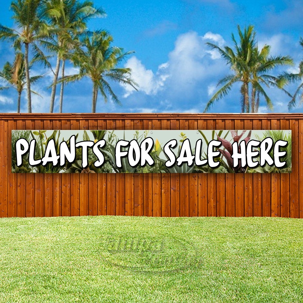 PLANTS FOR SALE HERE Advertising Home Decor Vinyl Banner Flag Sign USA XL02251