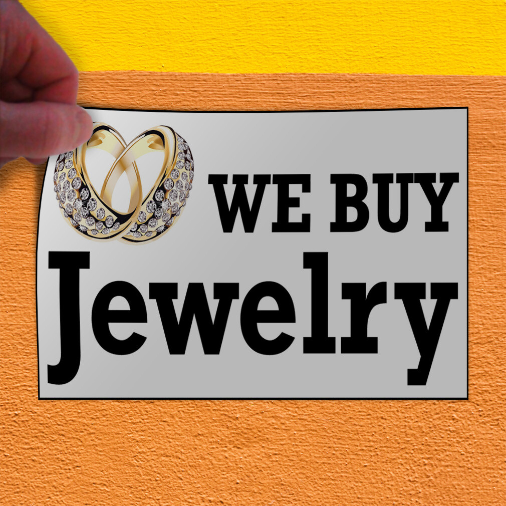 Decal Stickers We Buy Jewelry Business C Vinyl Store Sign Label Business
