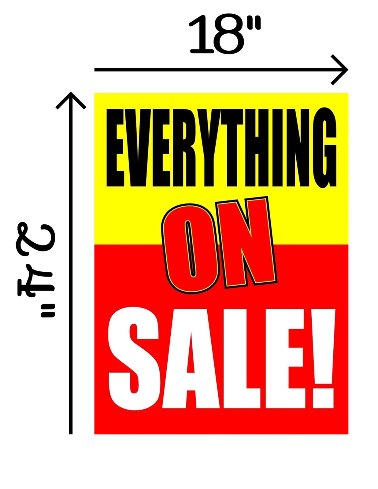 Promotional | Retail Window Display Sign | 18&Prime;W x 24&Prime;H | 5 Pack