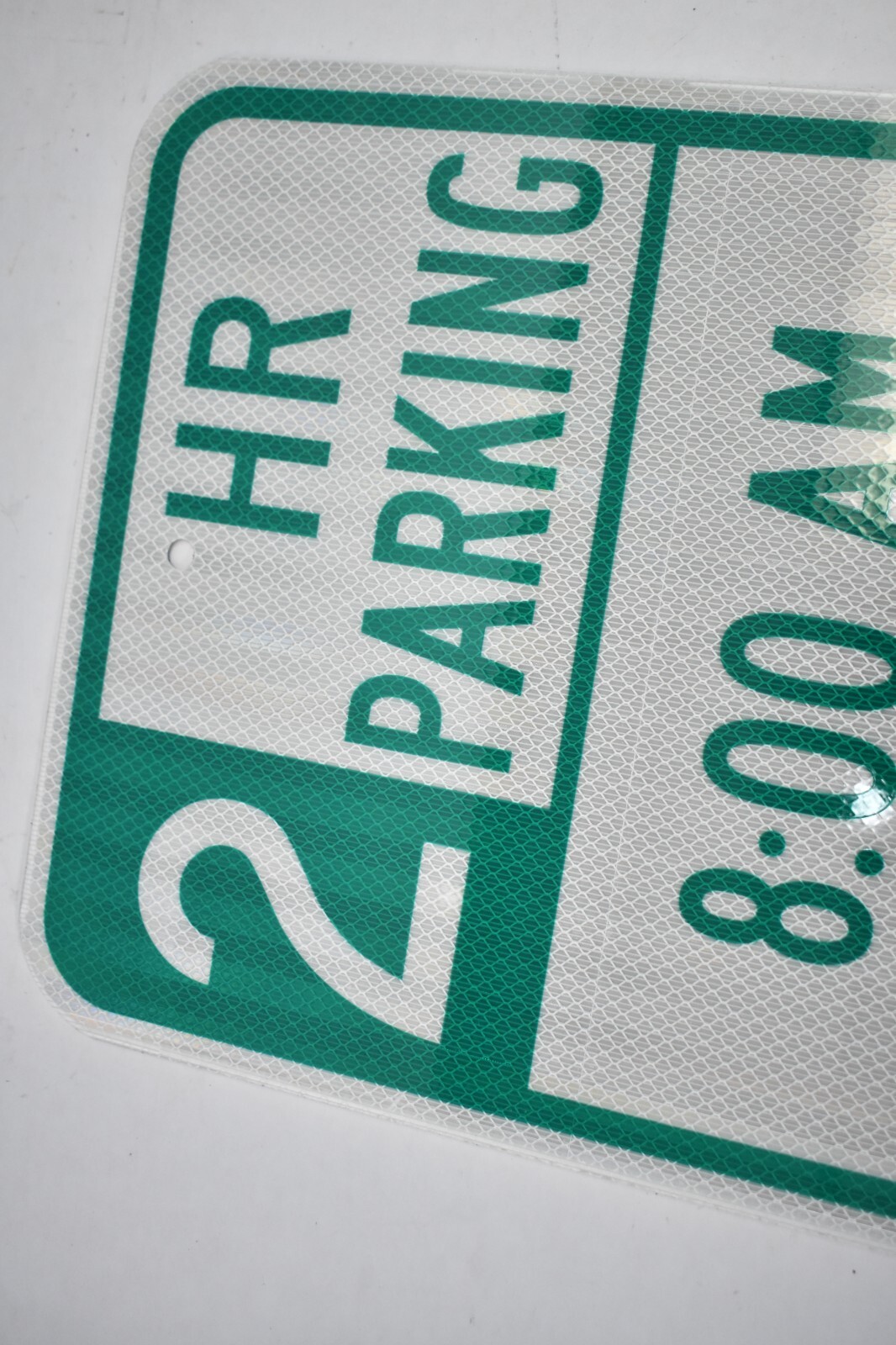 2 Hour Parking 8AM To 5PM Green/White Reflective Aluminum Sign 12&Prime; x 18&Prime;
