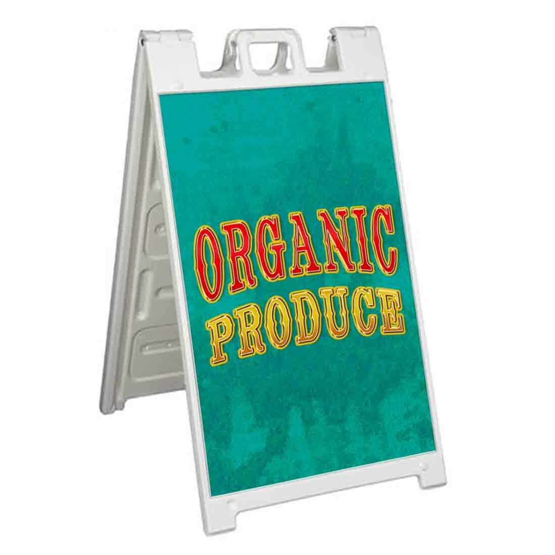 ORGANIC PRODUCE Signicade 24×36 Aframe Sidewalk Sign Banner Decal FRUIT FOOD