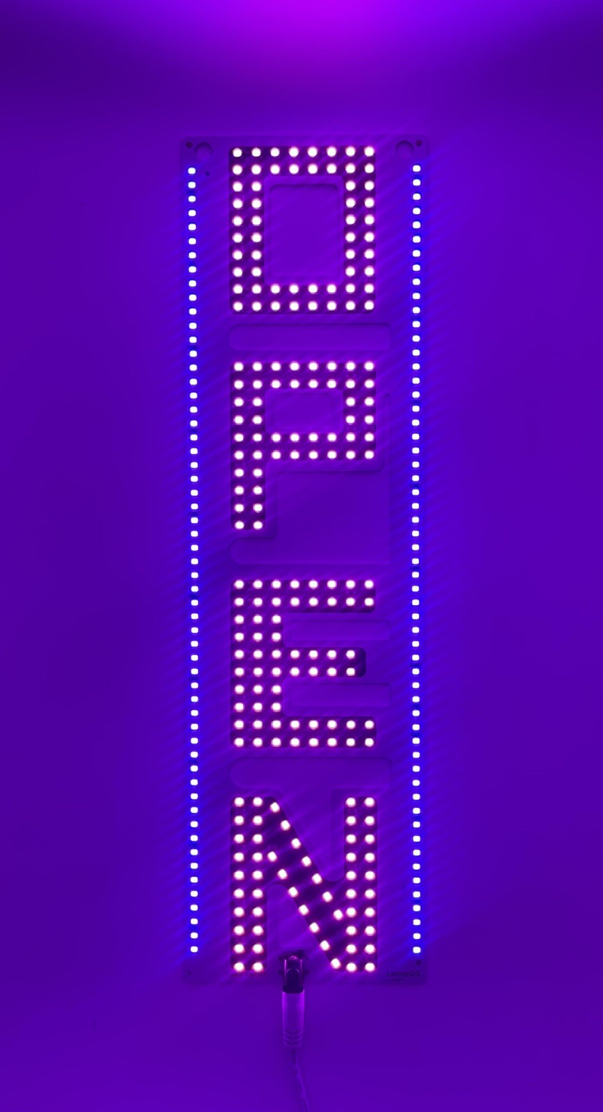 LED Open Sign Vertical Hanging Red and Blue LED Lights, LemonNova, Tested/Works