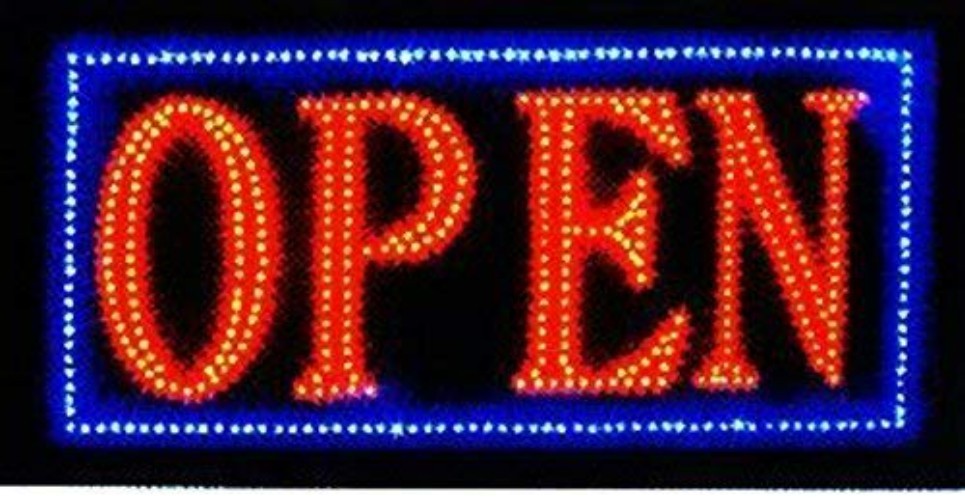 Energy Efficient Animated LED Open Sign – Vivid Neon Light for Business