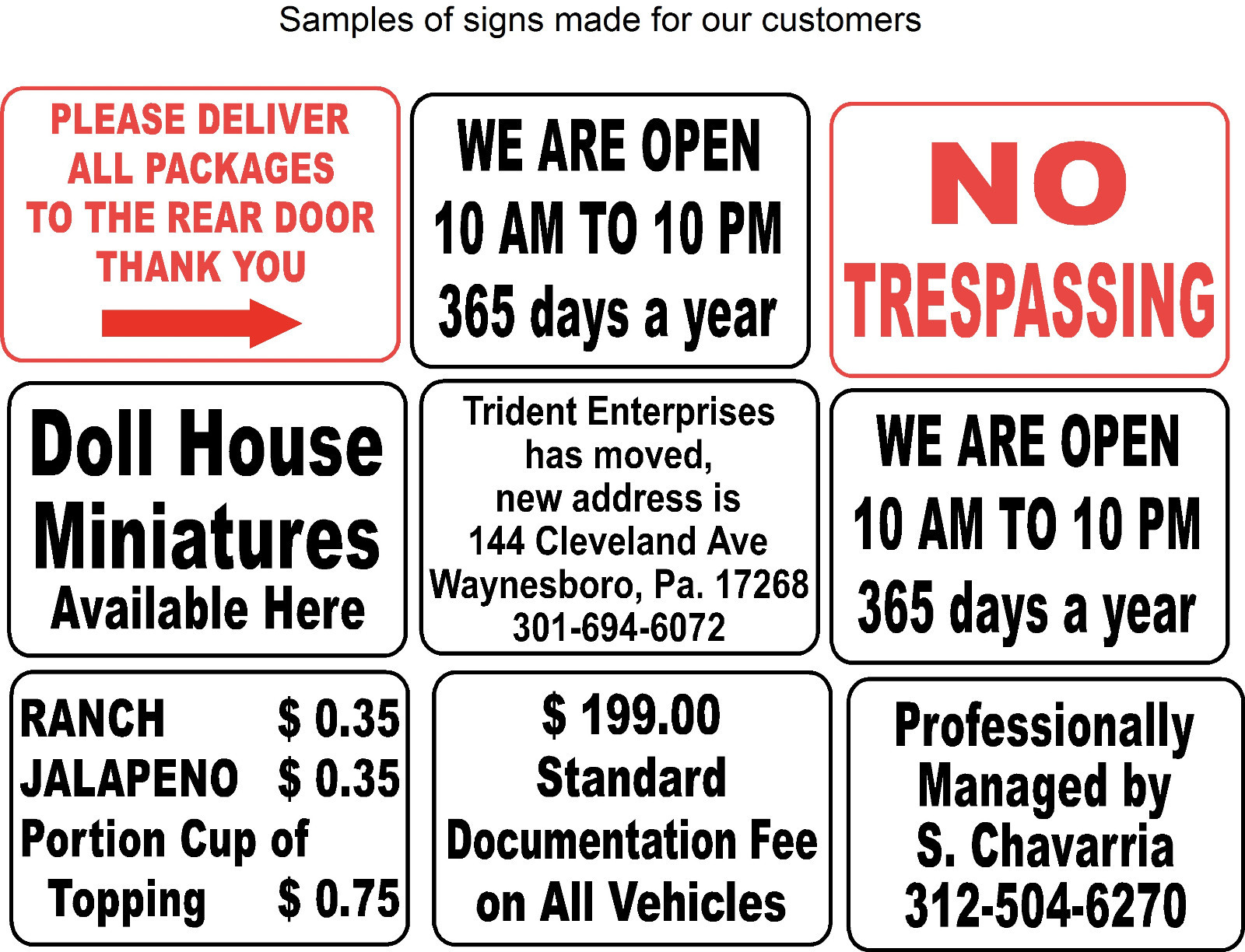 Custom Your Text Sign 10&Prime; x 7&Prime; Aluminum Metal