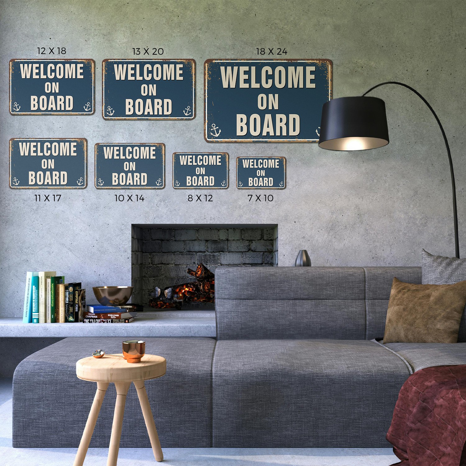 Welcome On Board Street Sign All Hands Happy Sailing Durable Perfect for Boats
