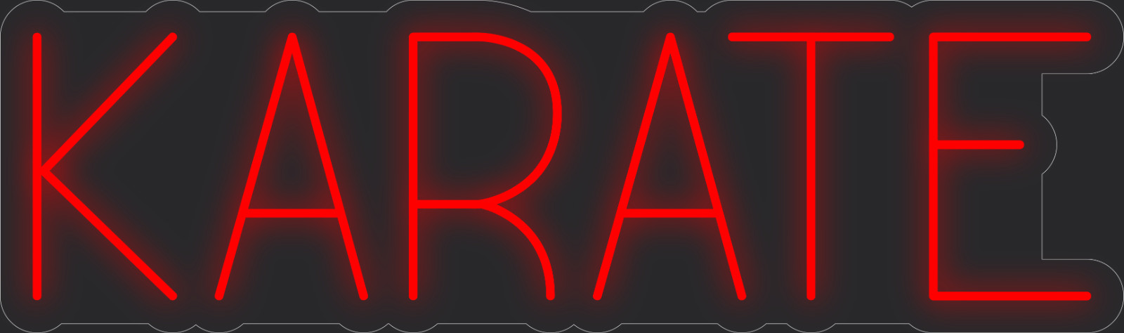 Karate Neon LED Sign Business Wall Decor Lighted Store Sign 36 x 11 in.