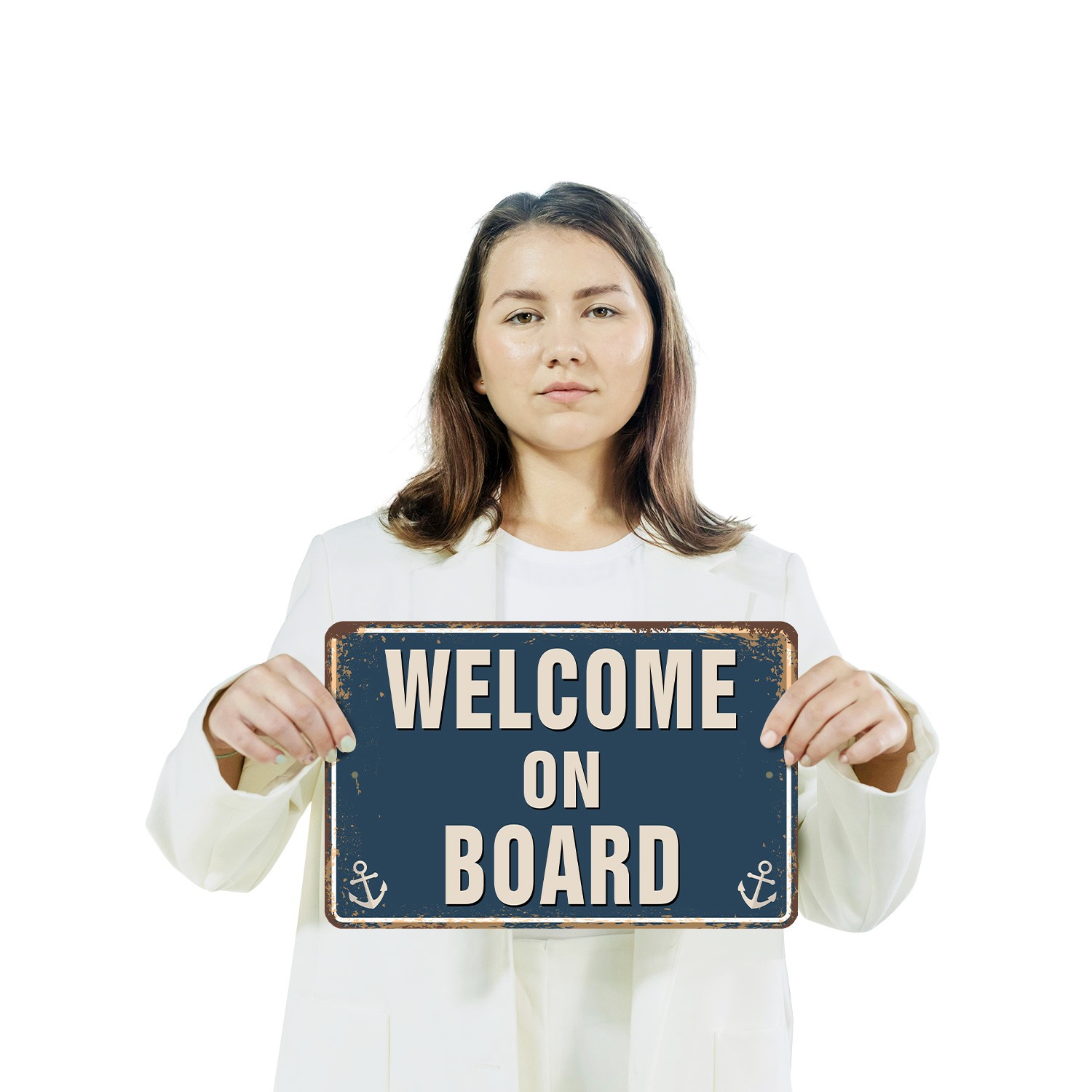 Welcome On Board Street Sign All Hands Happy Sailing Durable Perfect for Boats