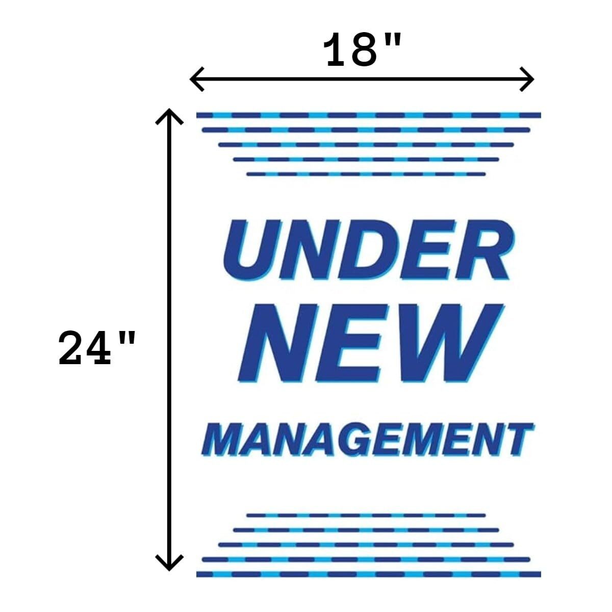Under New Management Retail Window Display Paper Signs | Pack of 6 | 18&Prime;w x 24&Prime;h