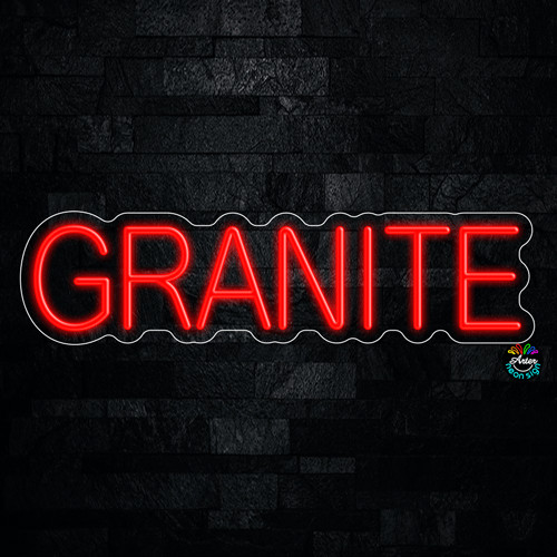 Granite LED Neon Sign 27&Prime;L x 7&Prime;H #32332