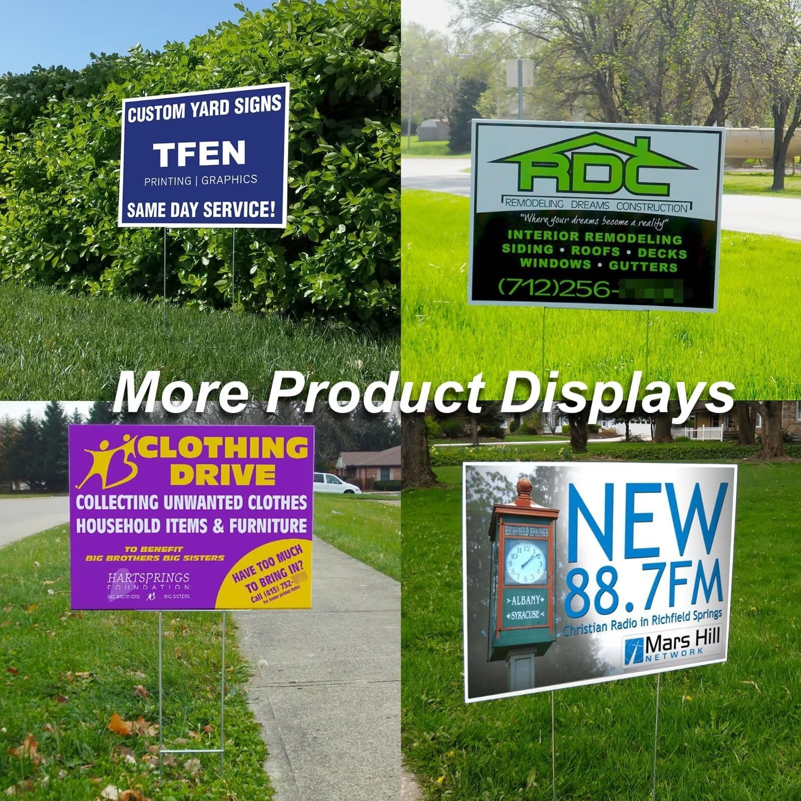 Custom Yard Signs | 2-Sided, Available in 12&Prime; X 9&Prime;, 18&Prime;x12&Prime;, 24&Prime;x18&Prime;, 36&Prime;x24&Prime;