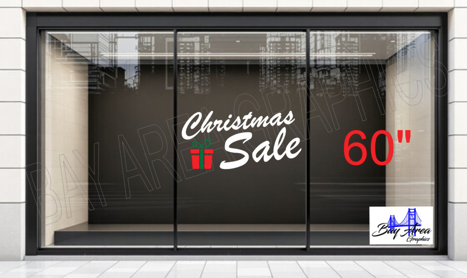 Christmas Sale Window Decal Oracal 651 Vinyl Sticker for Retail Stores*
