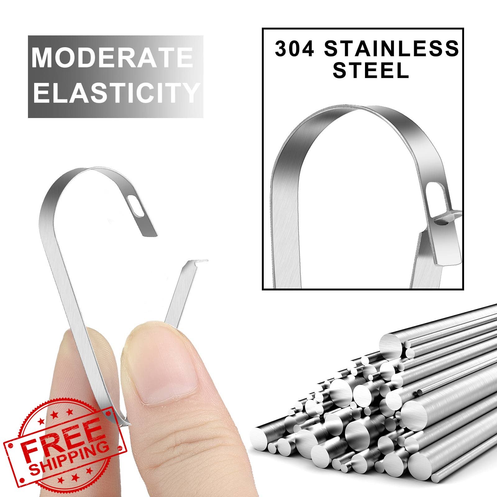 Amylove 30 Pcs Real Estate Sign Rider Clips Hanging Stainless Steel Sign Ride…