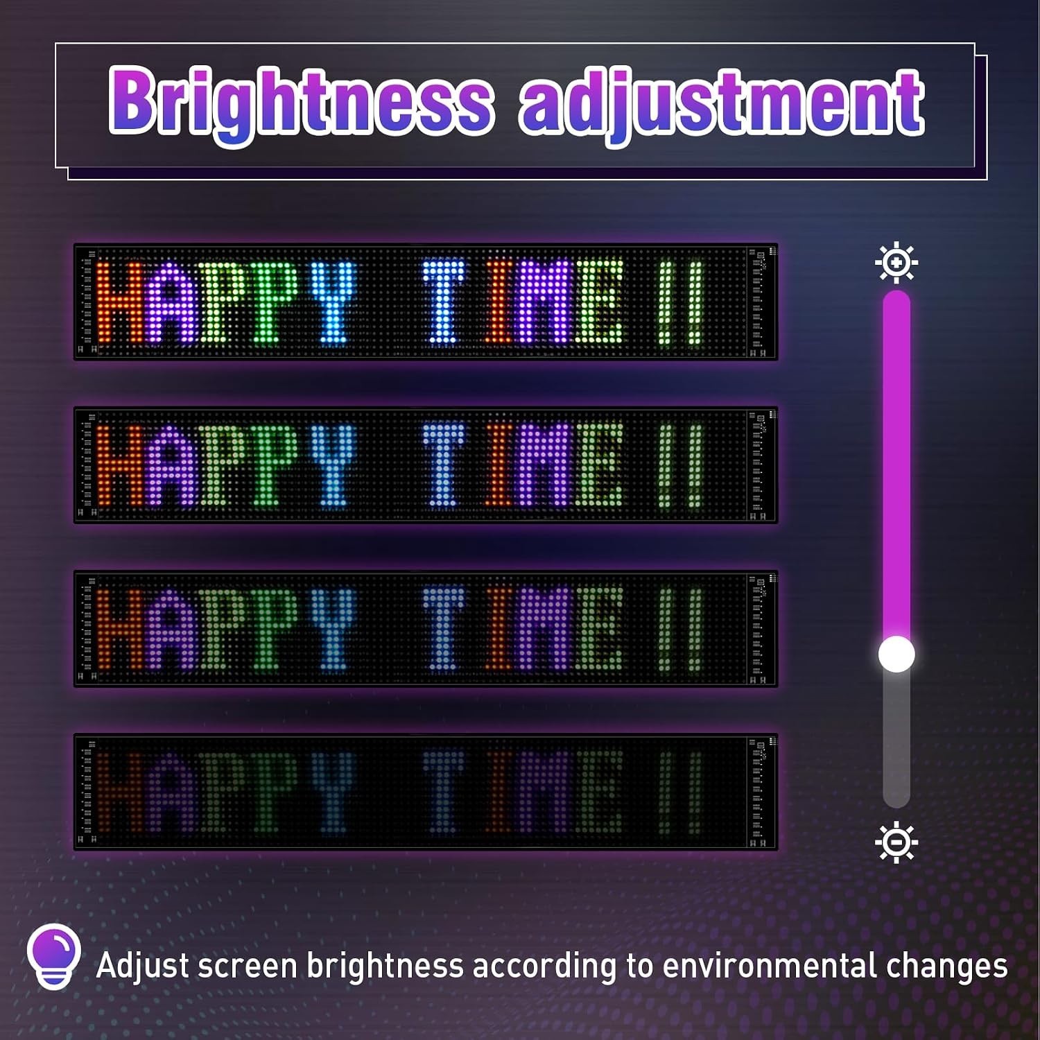 Programmable LED Car Sign Bluetooth Control Waterproof 23×5 Inchs Custom Text…