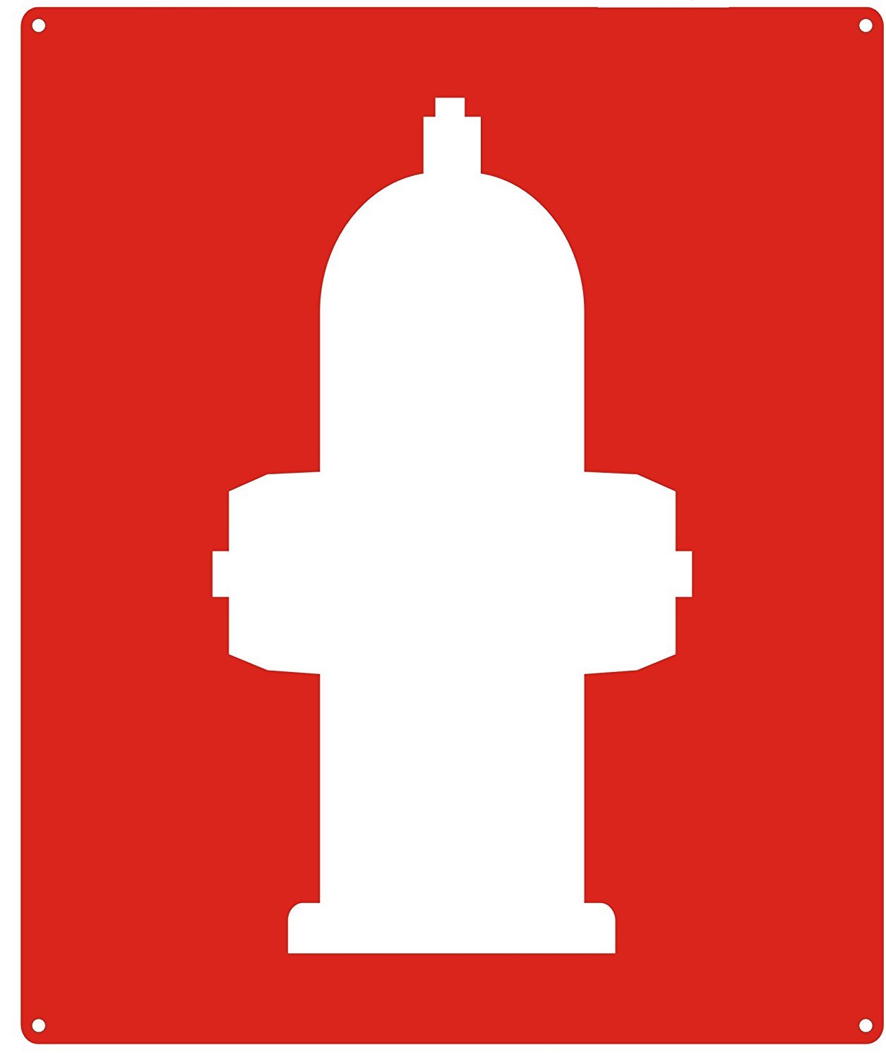 Fire Hose Hydrant Sign, 10 x 12 in.with [Graphic Only] Fire Hydrant SymboL