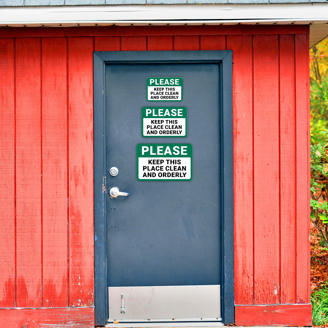 Classic Framed Plus Please Keep This Place Clean And Orderly Door or Wall Sign