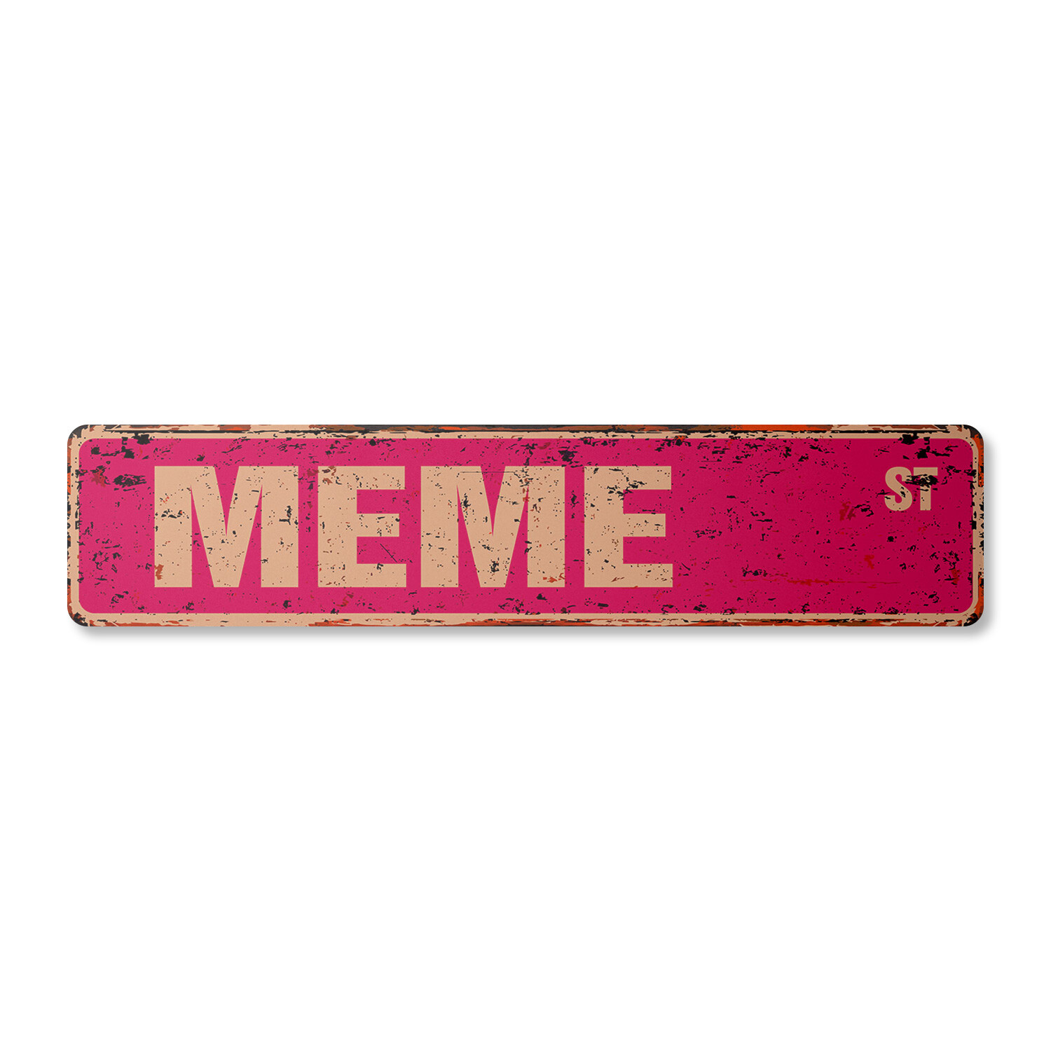 MEME Vintage Street Sign Metal Plastic politics culture concept media right