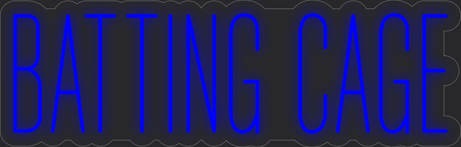 Batting cage Neon LED Sign Business Wall Decor Lighted Store Sign 36 x 11 in.