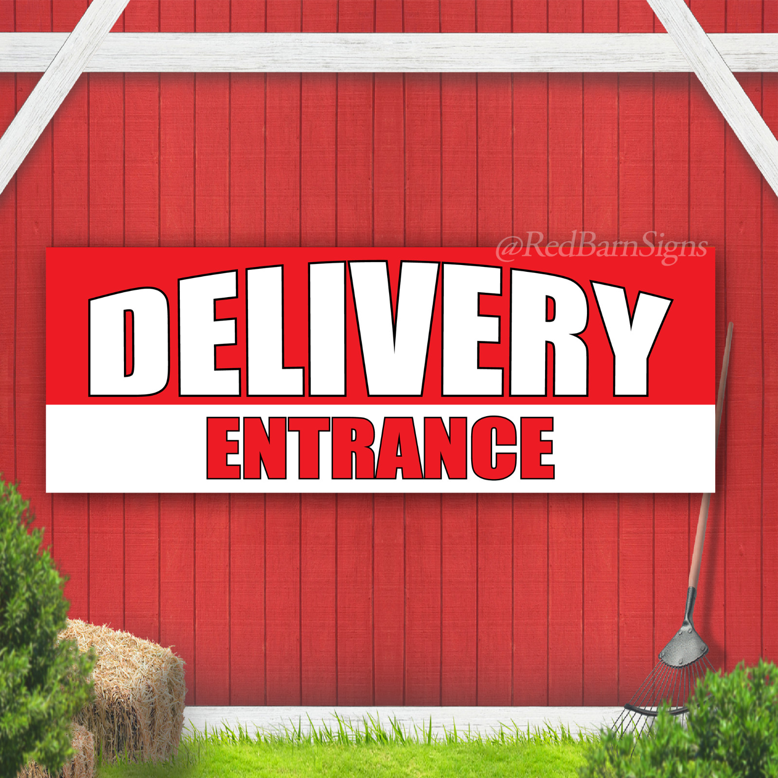 Delivery Entrance Indoor Outdoor Vinyl Banner Design