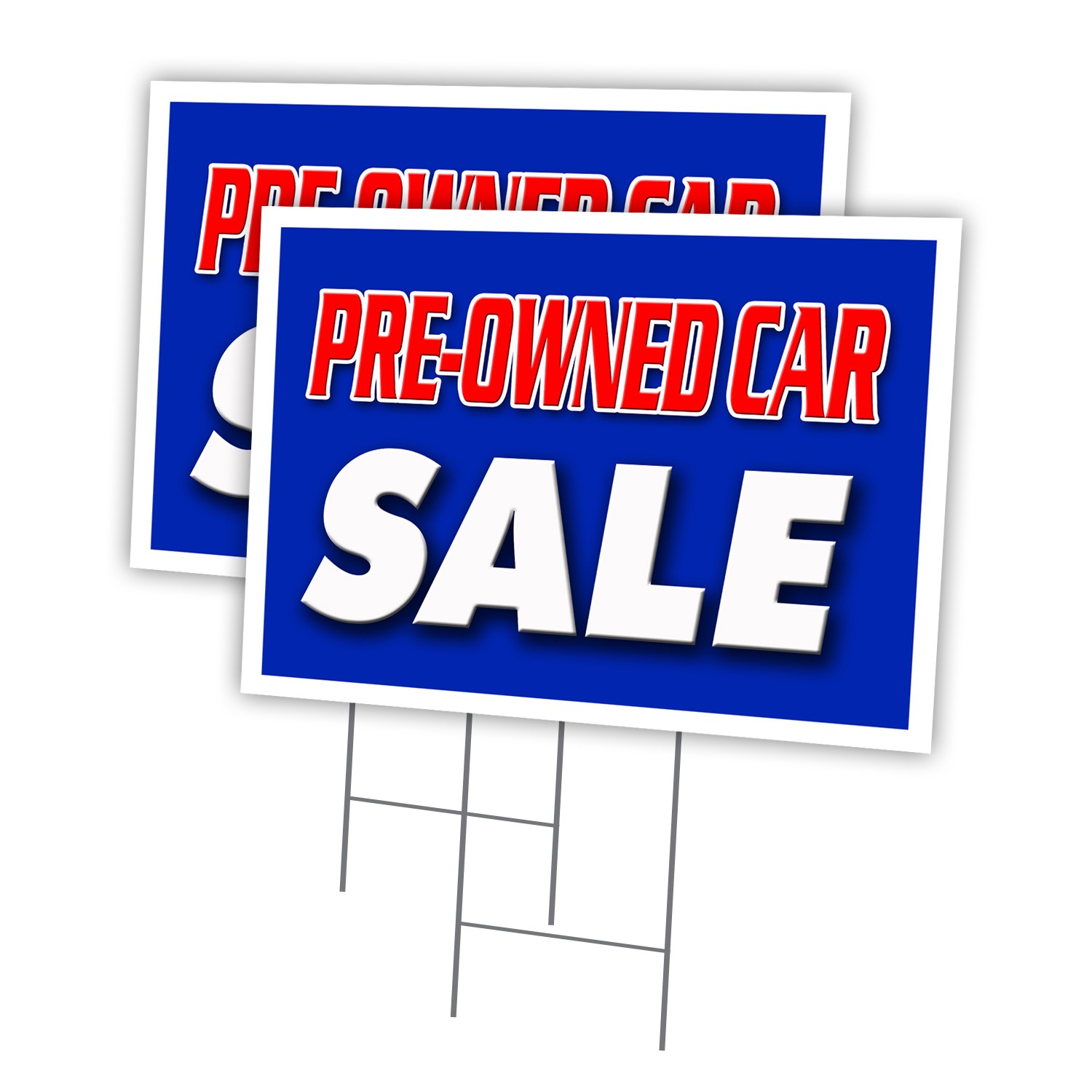 Pre-owned Car Sale Multi-Pack of Yard Signs & Stake plastic coroplast window