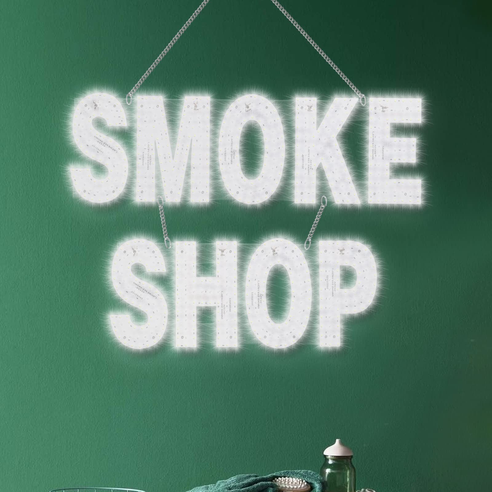 30&Prime;x20&Prime; Large LED Smoke Shop Sign for Smoke Shop, Super Bright Unique Design …