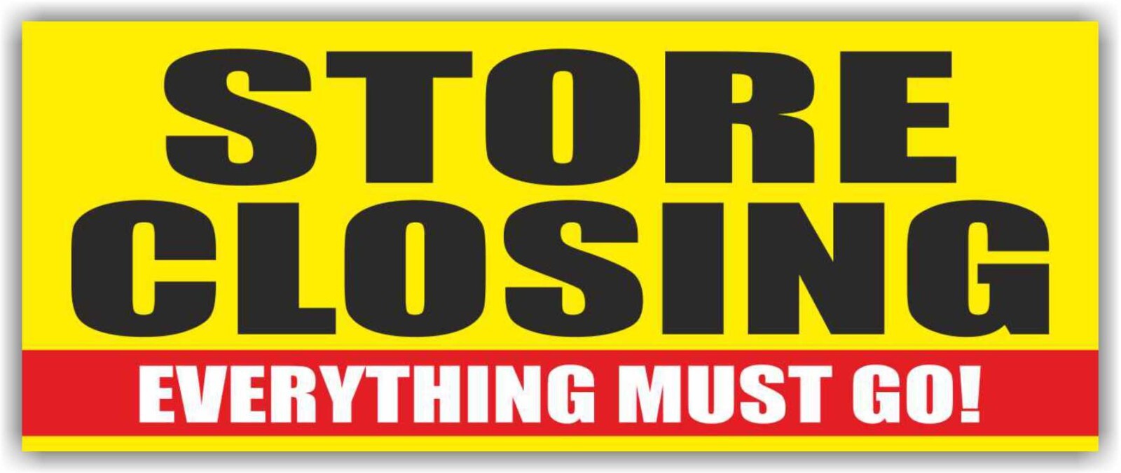 STORE CLOSING EVERYTHING MUST GO Advertising Banner Vinyl Sign Sale Discount