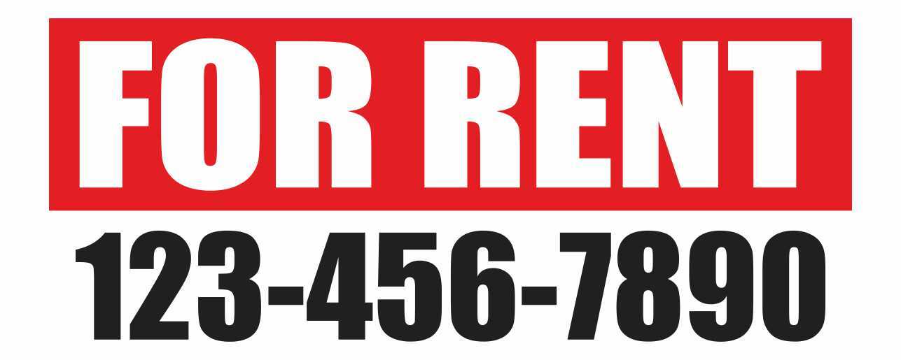 FOR RENT Advertising Banner Vinyl Mesh Sign for lease rental space custom phone