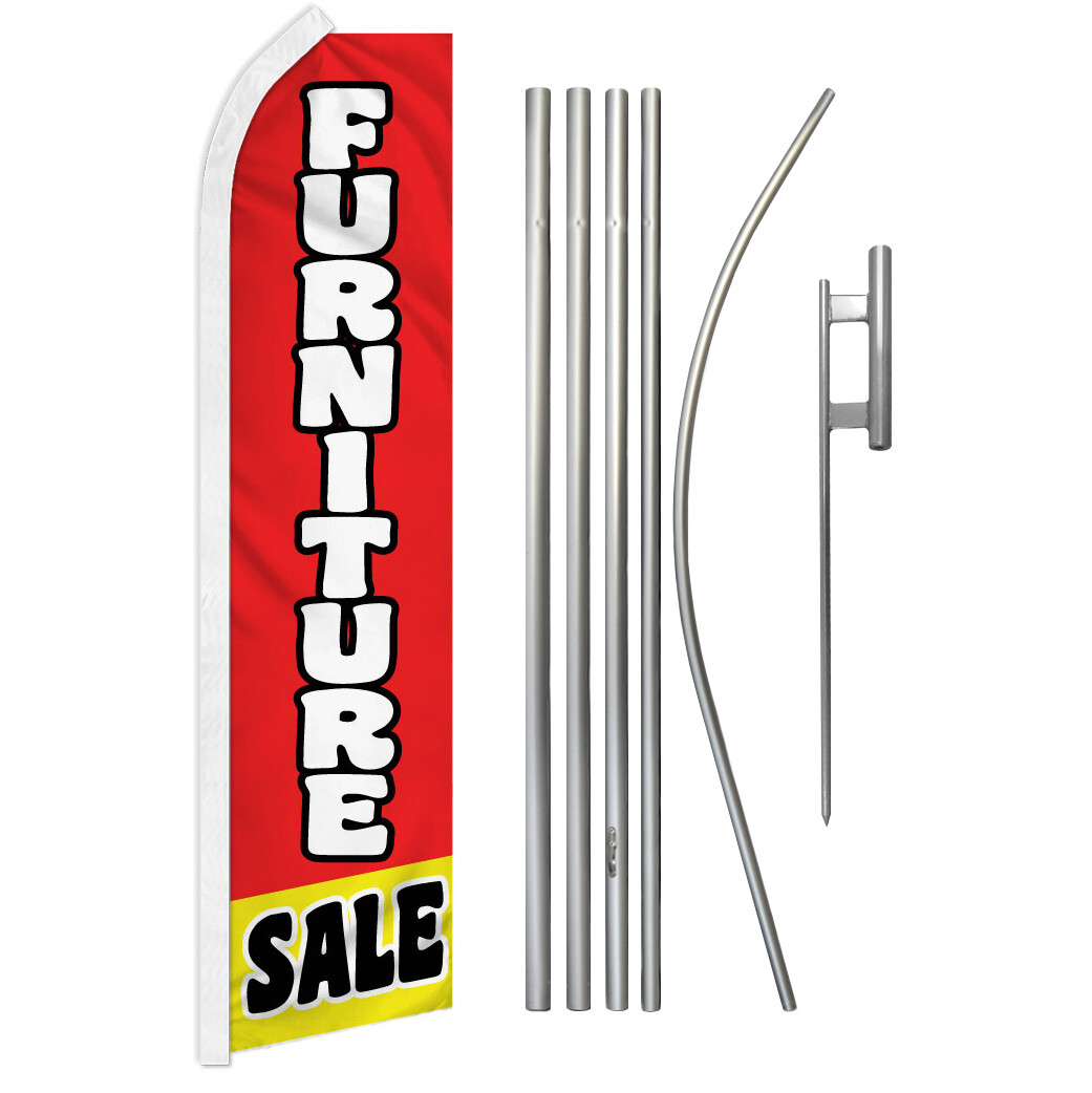 Furniture Sale Swooper Flutter Feather Advertising Flag Pole Kit Venta Muebles