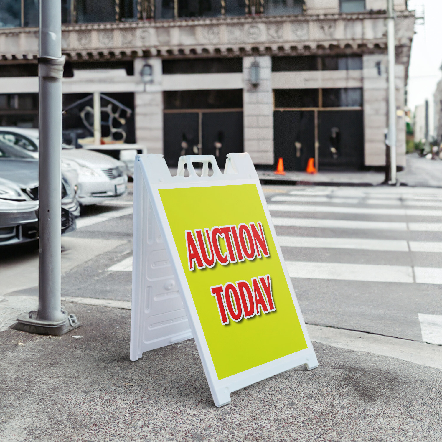 A-frame Sidewalk Auction Today 24&Prime; x 36&Prime; Double Sided A-Frame Sidewalk Sign