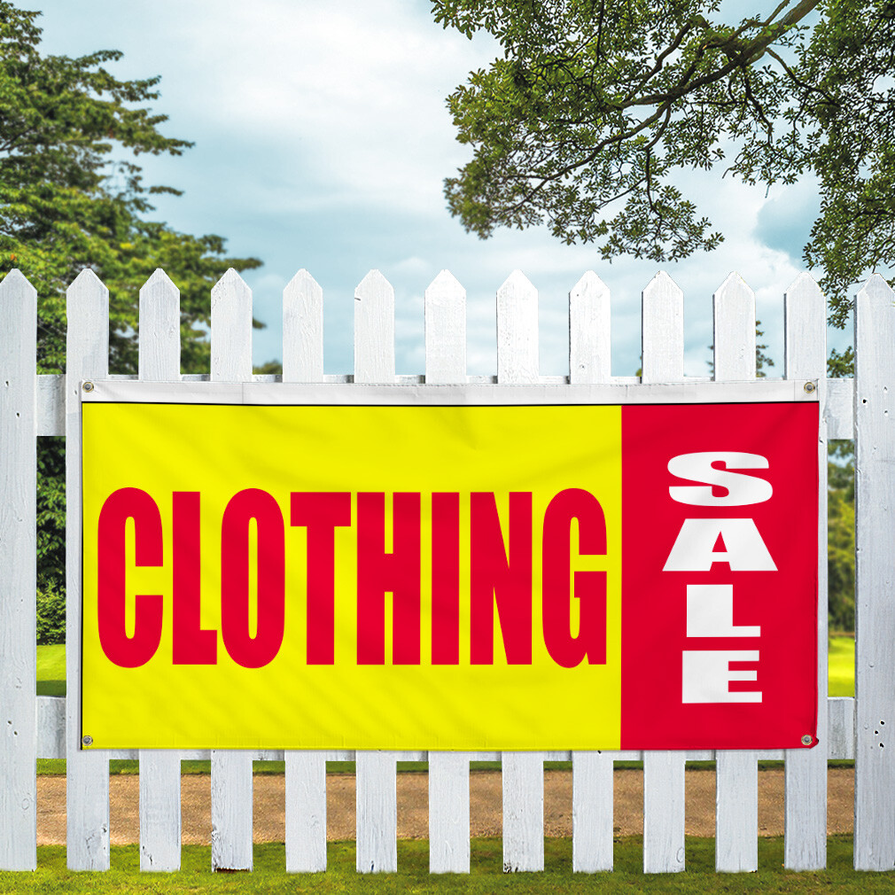 Vinyl Banner Multiple Sizes Clothing Sale Promotion Business Business Outdoor