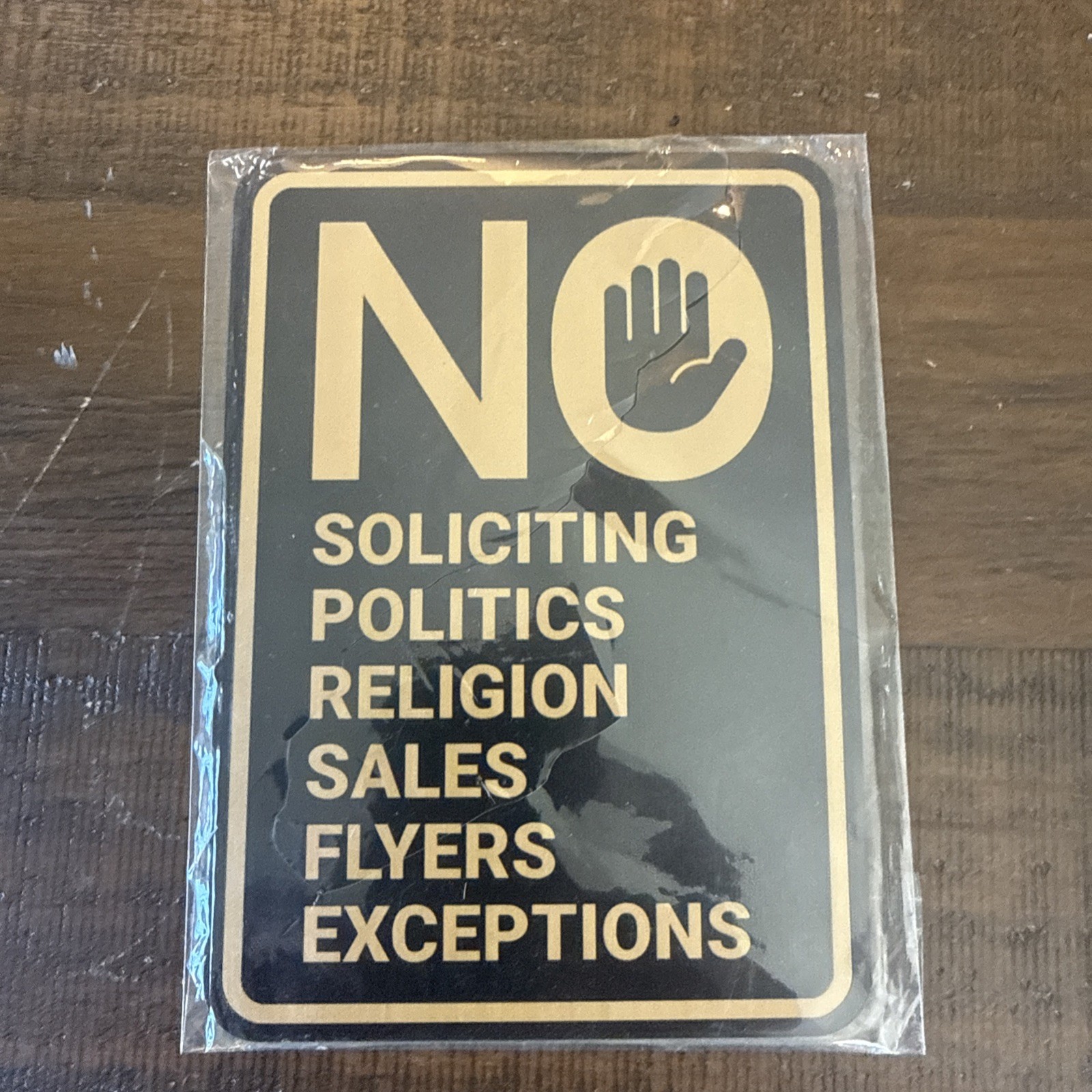 Portrait Round No Sales No Religion No Flyers No Soliciting 5&Prime; X 7&Prime;