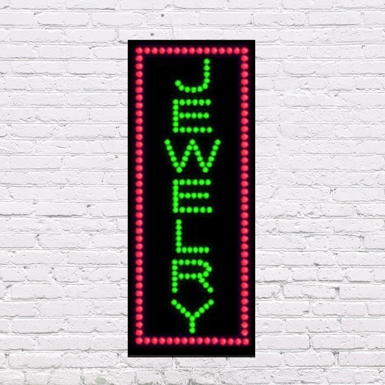 LED Jewelry | Light-up Sign | 11&Prime;W x 27&Prime;H x 1&Prime;D