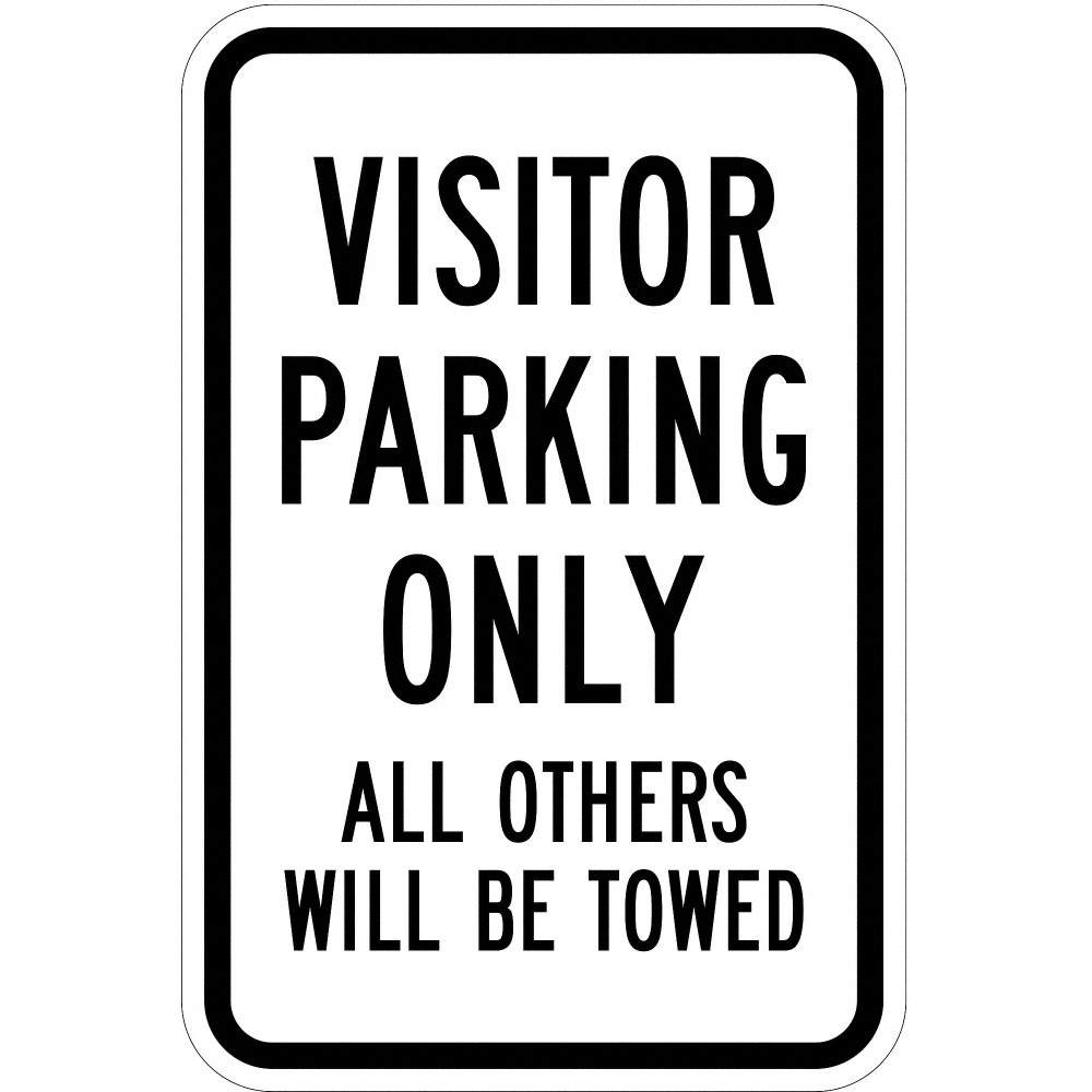 LYLE T1-1045-HI_12x18 Visitor Parking Sign,18&Prime; x 12&Prime; 36A831