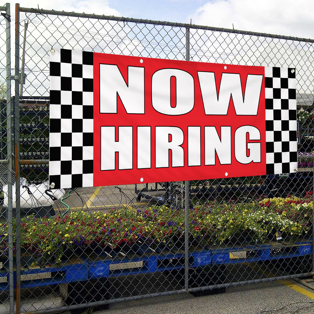 Vinyl Banner Multiple Sizes Now Hiring Auto Body Shop Car Repair A Business