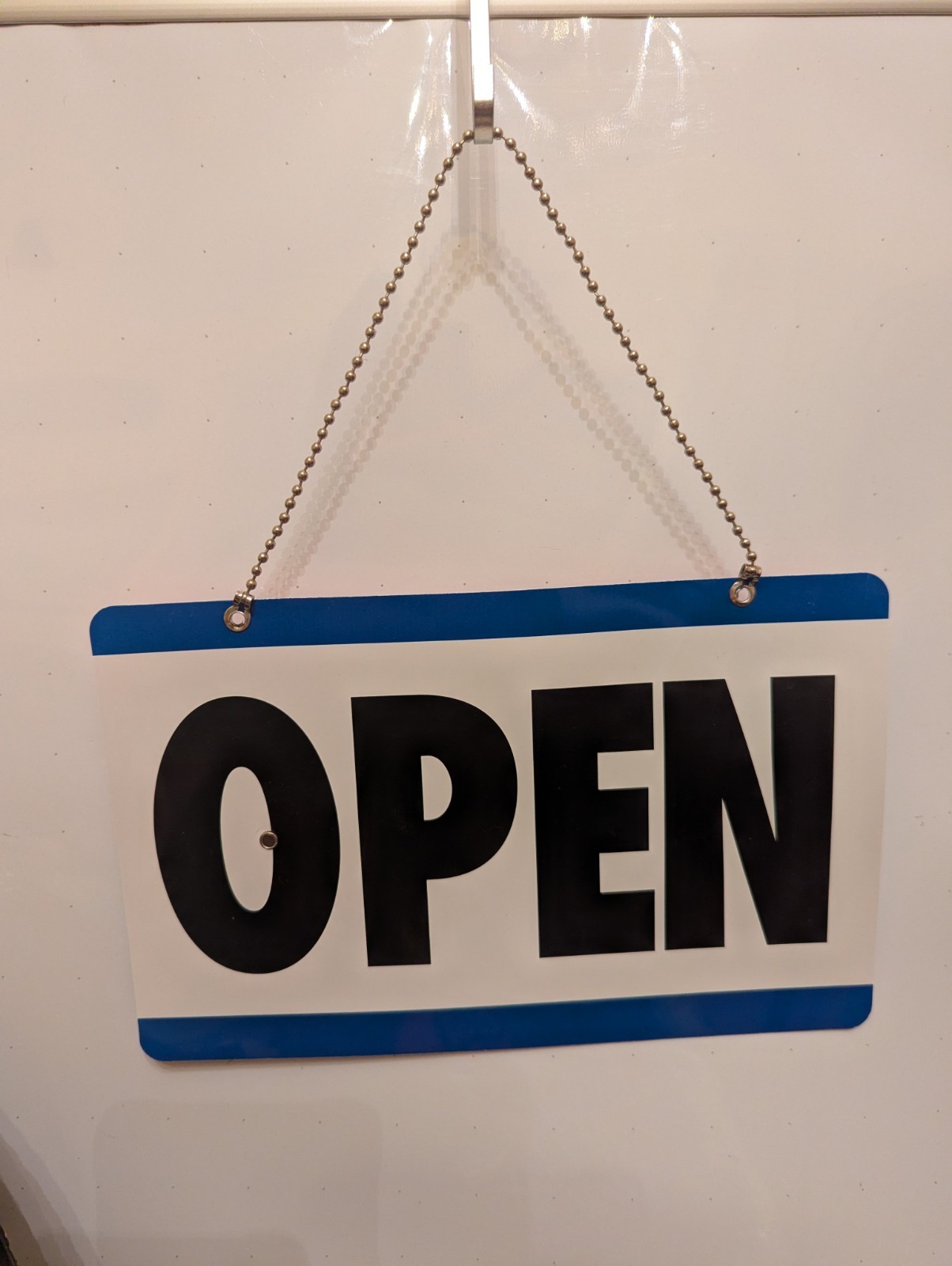 Business Sign Open/Closed With Clock & Chain 9.5&Prime;X6&Prime;