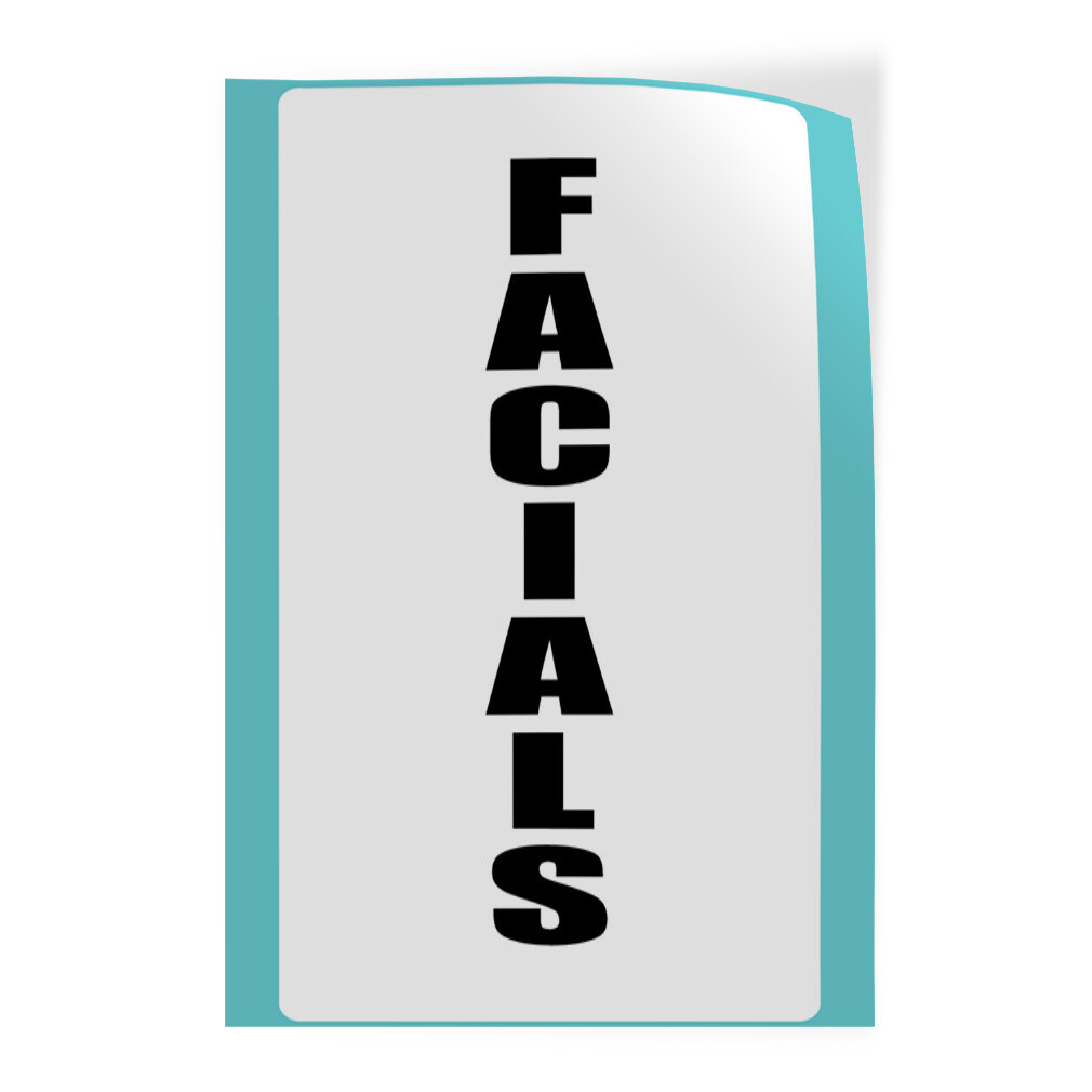Door Decals Vertical Vinyl Stickers Multiple Sizes Facials Promotion Business