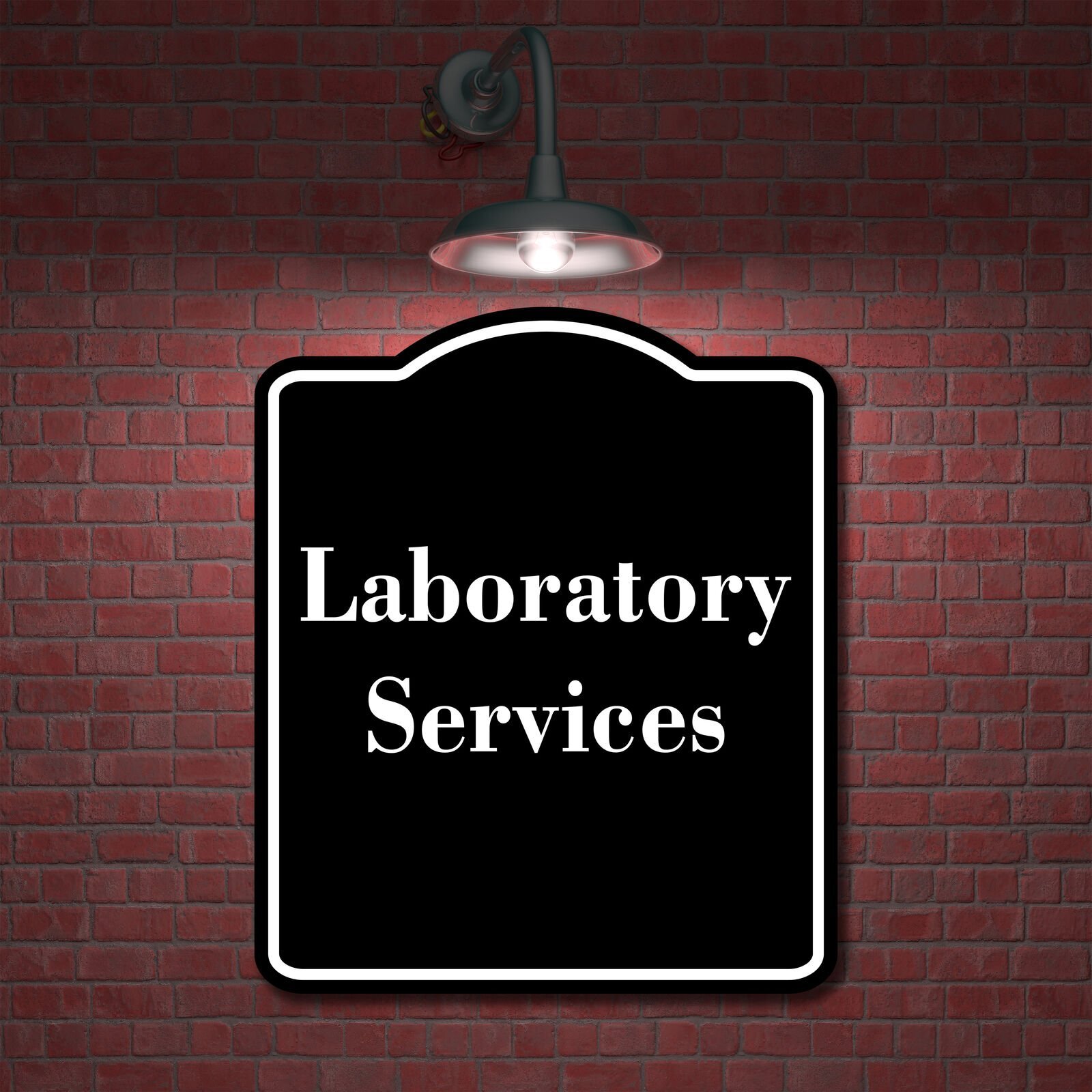 Laboratory Services BLACK Aluminum Composite Sign