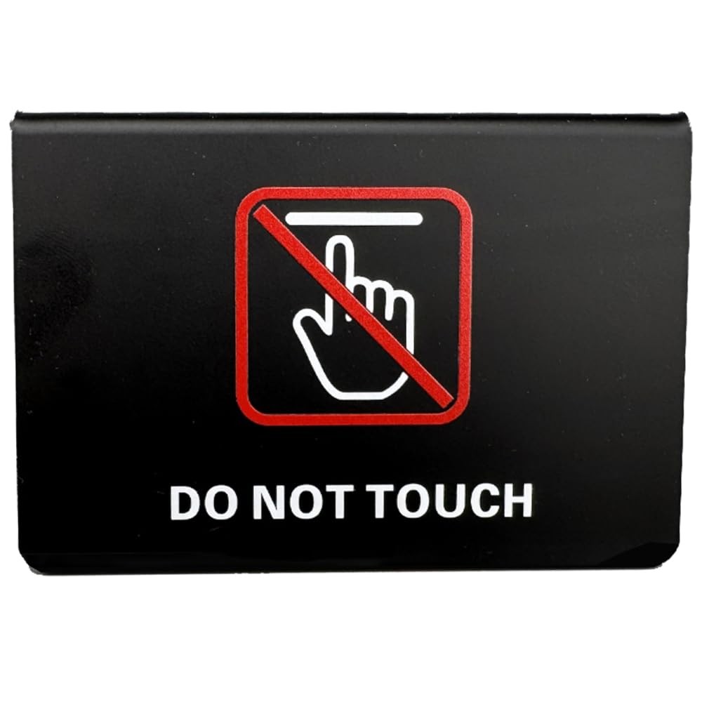 2 PCS Do Not Touch Table Top Tent Sign Black Acrylic DoubleSided 4.1×2.6 In