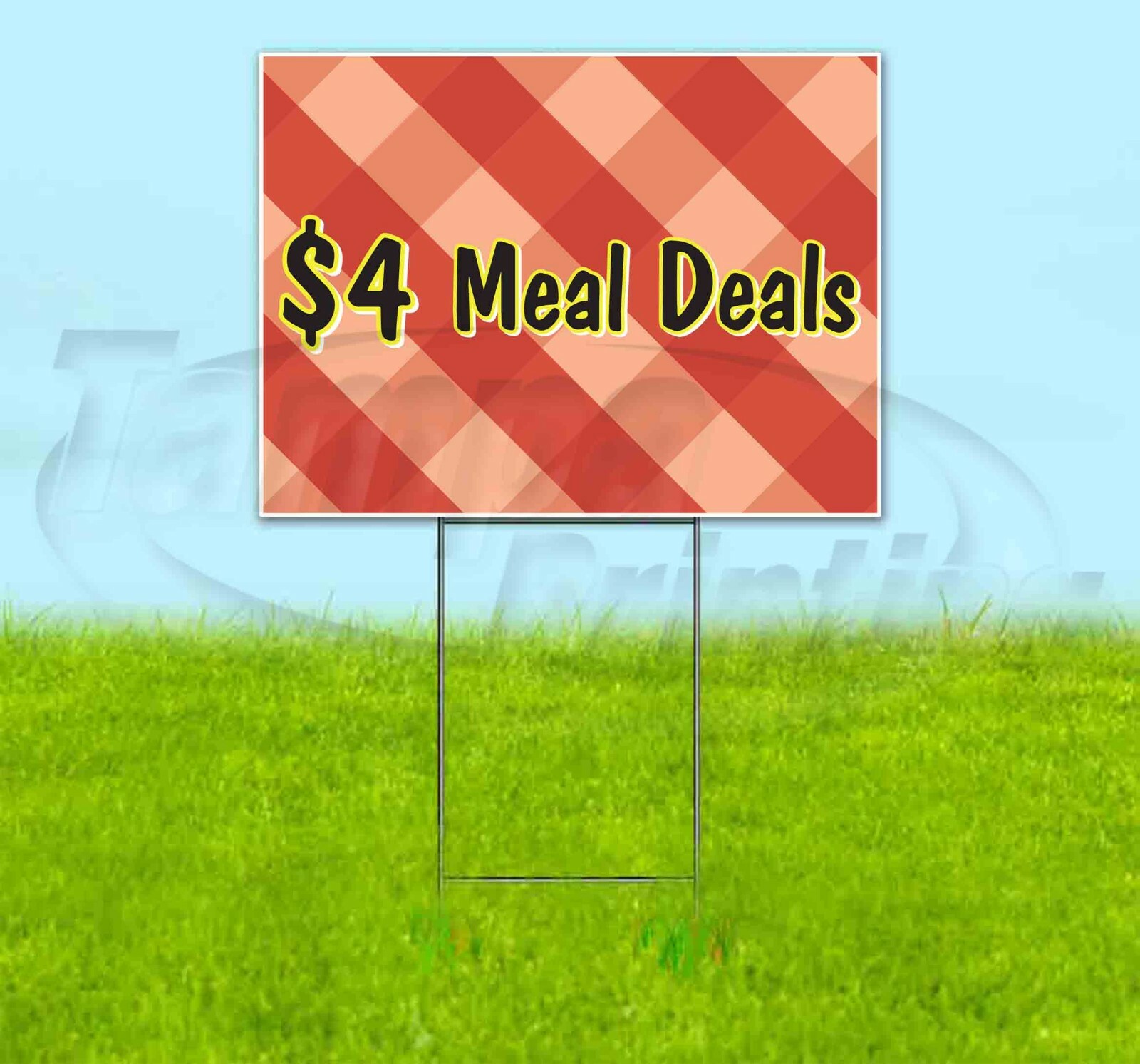$4 MEAL DEALS 18×24 Yard Sign Corrugated Plastic Lawn Business USA FOOD