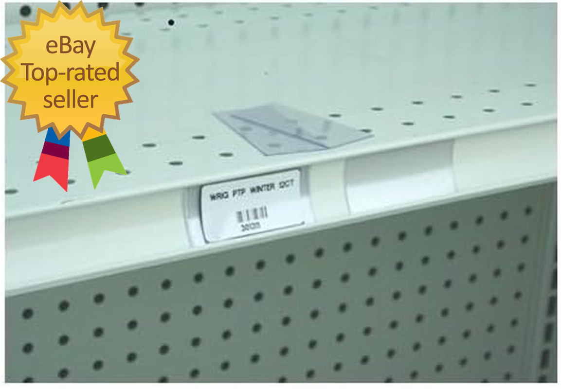 250 Clear Plastic Gondola Shelving Ticket Molding UPC Insert Strips 3 X 1.25&Prime;
