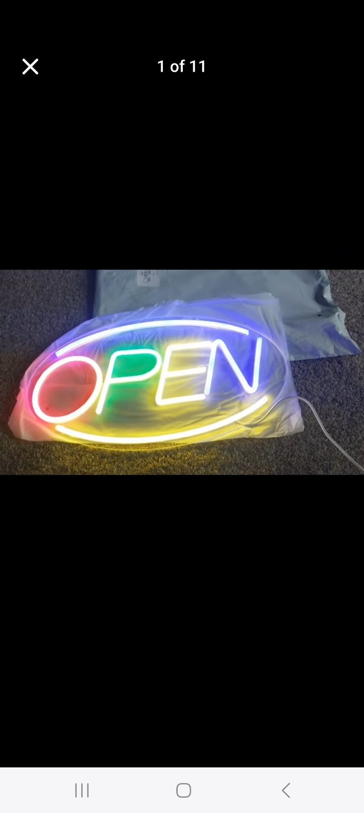 OPEN Multicolor Illuminated Sign for Business Hours/Status Display
