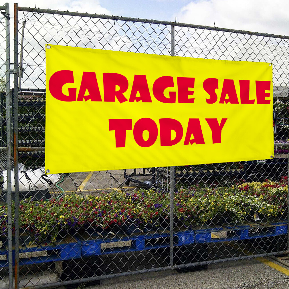 Vinyl Banner Multiple Sizes Garage Sale Today Business Business Outdoor