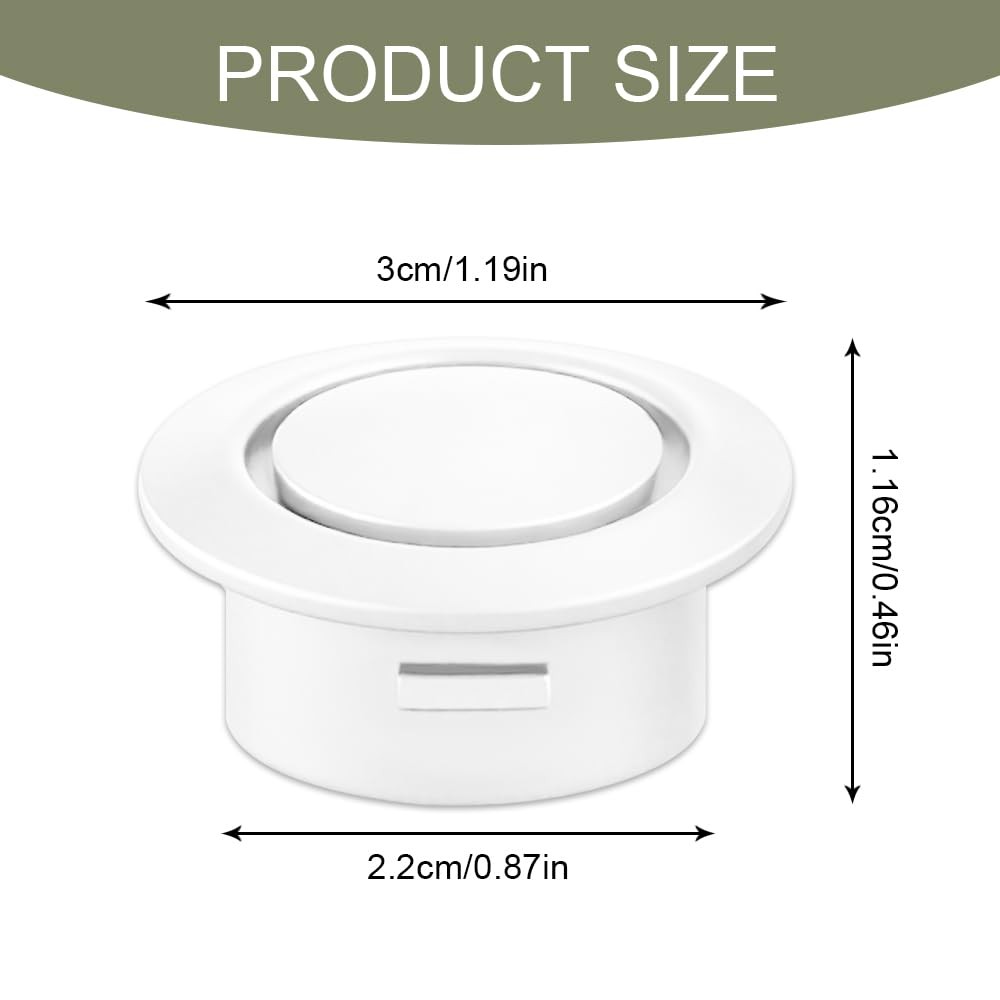 Surosha 10PCS Car Rear Bumper Plug for Radar 1.19*0.46*0.87 inches, White